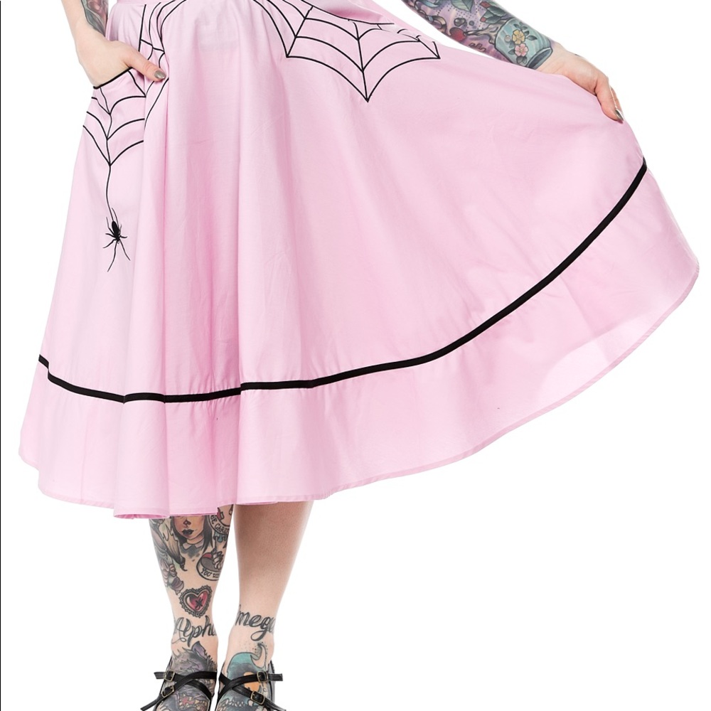 HELL BUNNY PINK MISS MUFFETT SKIRT